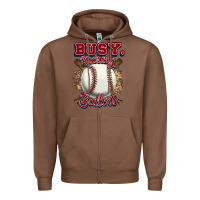 Chestnut Busy raising ballers Zipper Hoodie - HowdyJamesFarm