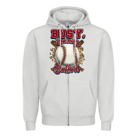 Dove Grey Busy raising ballers Zipper Hoodie - HowdyJamesFarm