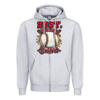 Heather Grey Busy raising ballers Zipper Hoodie - HowdyJamesFarm