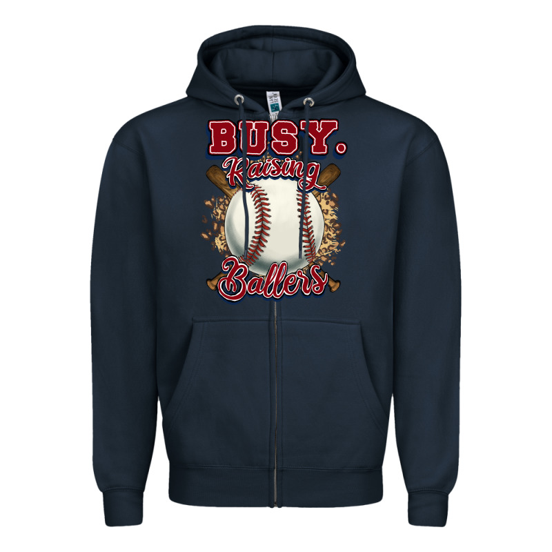 Busy Raising Ballers Zipper Hoodie by HowdyJamesFarm | Teevron