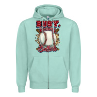Seafoam Busy raising ballers Zipper Hoodie - HowdyJamesFarm