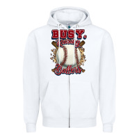 White Busy raising ballers Zipper Hoodie - HowdyJamesFarm