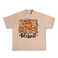 Burro Thankful Grateful Blessed Urban Heavy Tee - MaliasSmallBusiness