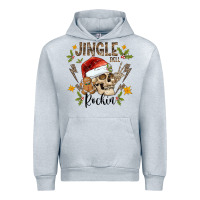 Heather Grey jingle bell rock black Urban Hoodie - CowhideDigitalArt