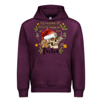 Mauve Wine jingle bell rock black Urban Hoodie - CowhideDigitalArt