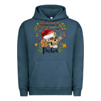Pigment Midnight Navy jingle bell rock black Urban Hoodie - CowhideDigitalArt
