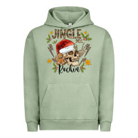 Pigment Oil Green jingle bell rock black Urban Hoodie - CowhideDigitalArt