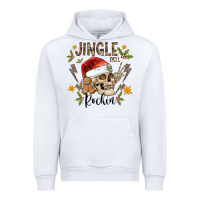 White jingle bell rock black Urban Hoodie - CowhideDigitalArt