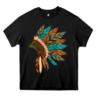 Black native american indian headdress Heavy Core Tee - Artiststas