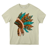Native American Indian Headdress Heavy Core Tee | Teevron