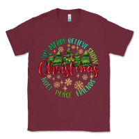 Burgundy Christmas Vibes Classic Tee - MaliasSmallBusiness
