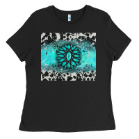 Black gemstone cowhide Ladies Tee - AdoDesignShop