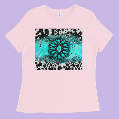 Gemstone Cowhide Ladies Tee Designed By Adodesignshop
