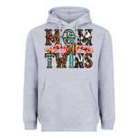 Heather Grey mom of twins Heavyweight Hoodie - OliviaCreatesArt