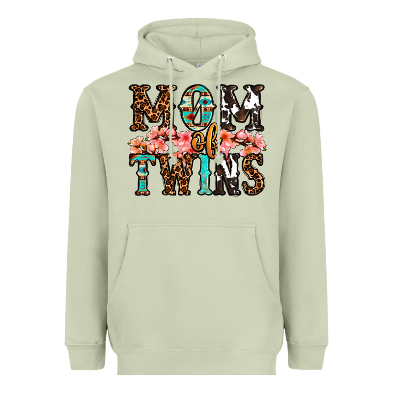 Mom Of Twins Heavyweight Hoodie by OliviaCreatesArt | Teevron