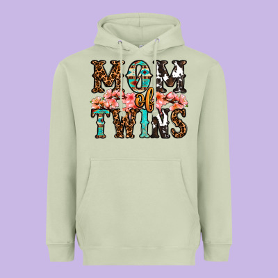 Mom Of Twins Heavyweight Hoodie Designed By Oliviacreatesart
