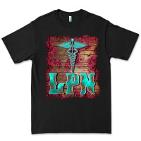 Black licensed practical nurse medical symbol  background Premium Tee - BarkalooDesign
