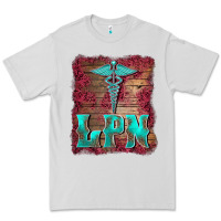 Dove Grey licensed practical nurse medical symbol  background Premium Tee - BarkalooDesign
