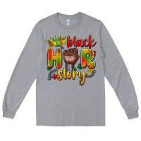 Heather Grey black her story Long Sleeve Tee - Artiststas