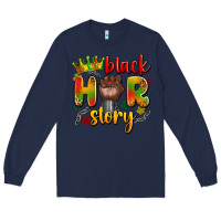 Navy black her story Long Sleeve Tee - Artiststas