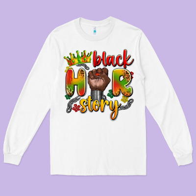 Black Her Story Long Sleeve Tee Designed By Artiststas