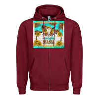 Burgundy wranglin mama Zipper Hoodie - TumblerDesignByShophia