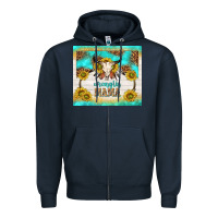 Navy wranglin mama Zipper Hoodie - TumblerDesignByShophia
