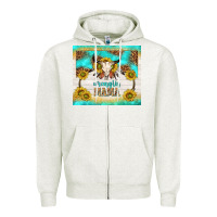 Oatmeal Heather wranglin mama Zipper Hoodie - TumblerDesignByShophia