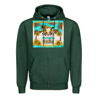 Sports Green wranglin mama Zipper Hoodie - TumblerDesignByShophia