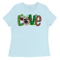 Baby Blue Western St. Patrick's Day Love Cow Ladies Tee - Artiststas