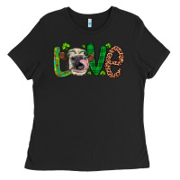 Black Western St. Patrick's Day Love Cow Ladies Tee - Artiststas