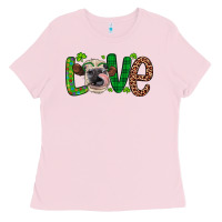 Bubblegum Pink Western St. Patrick's Day Love Cow Ladies Tee - Artiststas