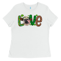 White Western St. Patrick's Day Love Cow Ladies Tee - Artiststas