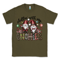 Army Green Chillin With My Gnomies Classic Tee - CowhideDigitalArt