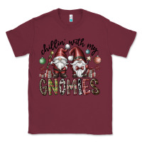 Burgundy Chillin With My Gnomies Classic Tee - CowhideDigitalArt