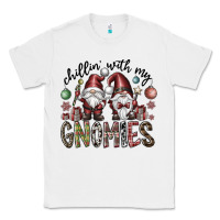 White Chillin With My Gnomies Classic Tee - CowhideDigitalArt