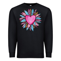 Black valentine's day sunflower olivia Premium Sweatshirt - OliviaCreatesArt