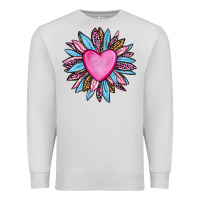 Dove Grey valentine's day sunflower olivia Premium Sweatshirt - OliviaCreatesArt