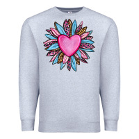 Heather Grey valentine's day sunflower olivia Premium Sweatshirt - OliviaCreatesArt