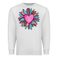 Oatmeal Heather valentine's day sunflower olivia Premium Sweatshirt - OliviaCreatesArt