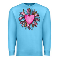 Ocean Blue valentine's day sunflower olivia Premium Sweatshirt - OliviaCreatesArt