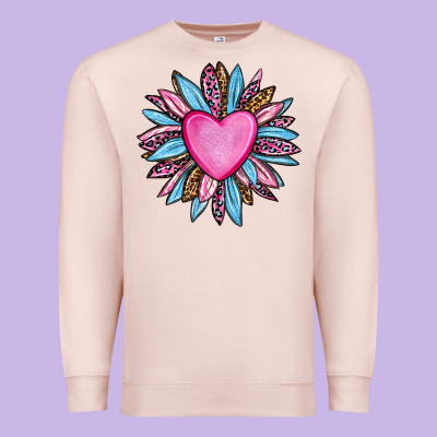Valentine's Day Sunflower Olivia Premium Sweatshirt Designed By Oliviacreatesart