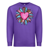Purple valentine's day sunflower olivia Premium Sweatshirt - OliviaCreatesArt