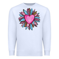 White valentine's day sunflower olivia Premium Sweatshirt - OliviaCreatesArt