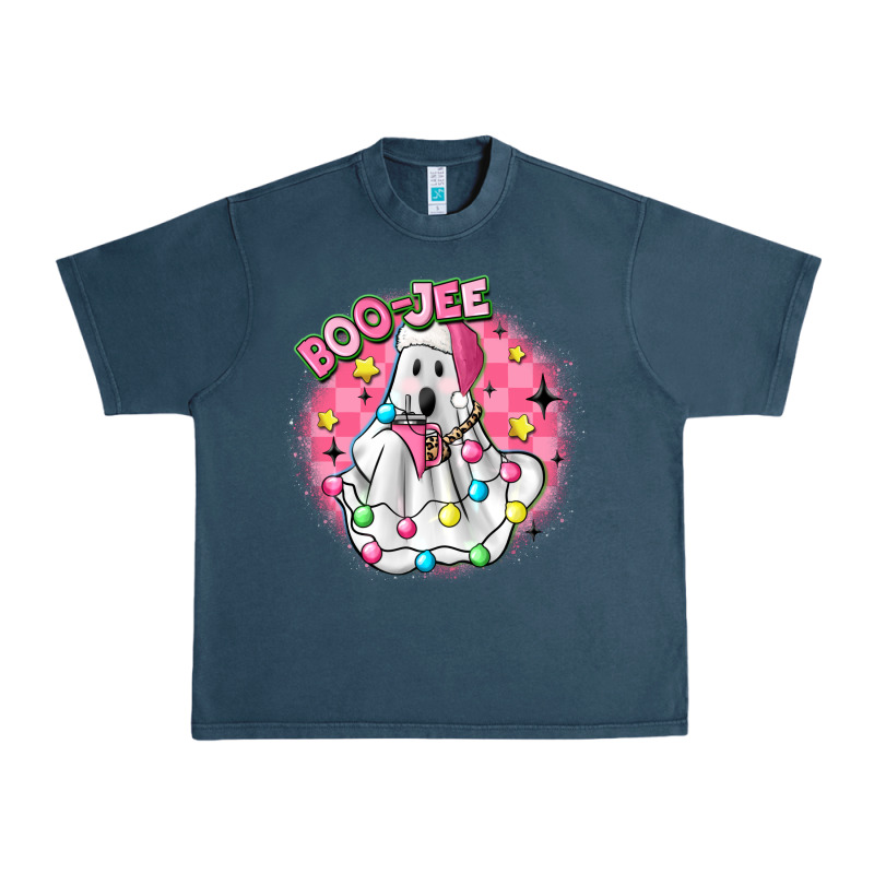 Boo Jee Pink Christmas Ghost Urban Heavy Tee by MaliasSmallBusiness | Teevron