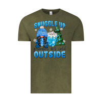 Vintage Olive snuggle up gnomies it's cold outside Vintage Tee - MaliasSmallBusiness
