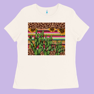 Cactus Serape Ladies Tee Designed By Adodesignshop
