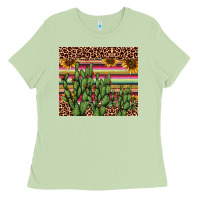 Matcha cactus serape Ladies Tee - AdoDesignShop