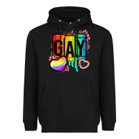 Black gay af Heavyweight Hoodie - OliviaCreatesArt