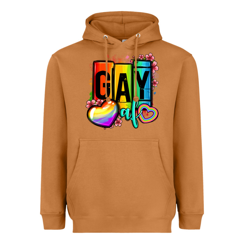 Gay Af Heavyweight Hoodie by OliviaCreatesArt | Teevron